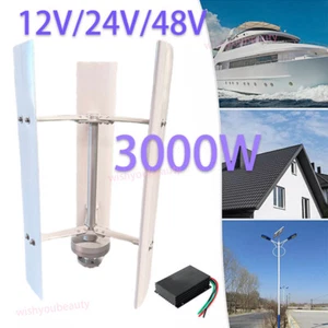 Générateur d'éolienne 3000W 3 pales 12V 24V 48V éolienne avec contrôleur MPPT - Picture 1 of 11