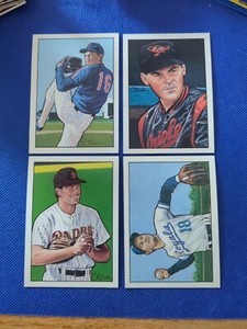 (4 Cards) 1990 Bowman Sweepstakes - Dwight Gooden,Davis, Olson & Saberhagen