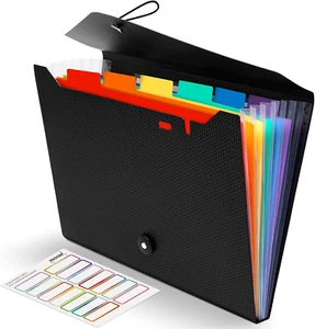 Nicecho Expanding File Folder 7 Pocket A4 Paper Organizer Home Office Classroom - Picture 1 of 21
