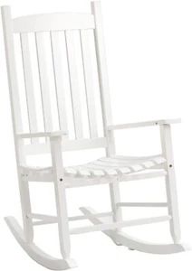Outdoor Patio Rocking Chair Garden Rocker Chair W/ High Back for Balcony Porch - Picture 1 of 10