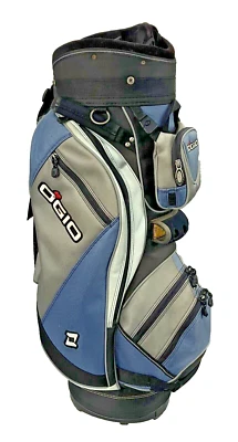 Сумка для гольфкара Ogio Woode серебристая/черная с дождевиком и 7-позиционным разделителем клюшек - Изображение 1 из 4