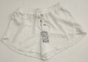CLUB Z COLLECTION Women's Beach Shorts White Lace sz Large (15) - Picture 1 of 12