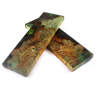 Escalas de cuchillo de grano de extremo de roble dividido híbrido teñido estabilizado 5 5/8 x 1 3/4 x 3/8 Foto 1 de 3