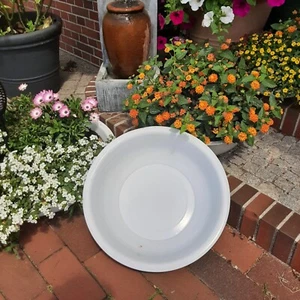 XXL Eisenschale Pflanzschale Schale Weiß Eisen D47xH12,5cm Blumenschale - Bild 1 von 3