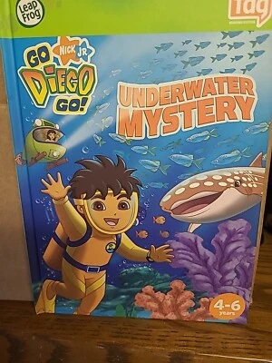 Go Diego Go! Underwater Mystery Leap Reader Tag Book Hardcover Interactive Nick - Image 1 of 4