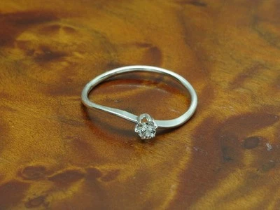 925 Argento Sterling Anello Con Spinello Ricoperto / Vero Argento / 0,6g / Rg 52 - Immagine 1 di 3