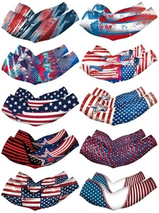 10 Pairs Sun Protection UV Arm Sleeves Cooling Anti Slip Compression Sleeves ... - Picture 1 of 7