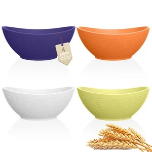 Wheat Straw Bowls 26 OZ Unbreakable Dinner Bowls Alternative to Plastic Bowls... - Picture 1 of 8