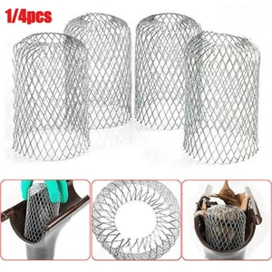 1/4x New Metal Mesh Gutter Leaf Debris Mud Trap Guards Drain Pipe Cover Downpipe - Picture 1 of 12