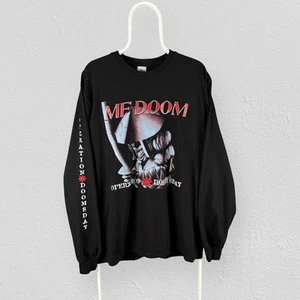 MF Doom Operation Doomsday T-Shirt Merch Nera Manica Lunga Hip Hop Uomo XL - Foto 1 di 4