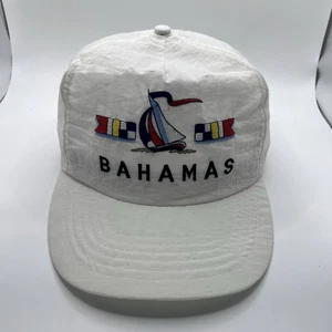 Vintage 90s Bahamas Beach Surf Tourist Adjustable SnapBack Men’s Trucker Hat Cap - Picture 1 of 6
