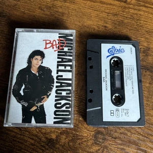 MICHAEL JACKSON - Bad - Cassette Tape Paper Labels* tested excellent condition  - Picture 1 of 6