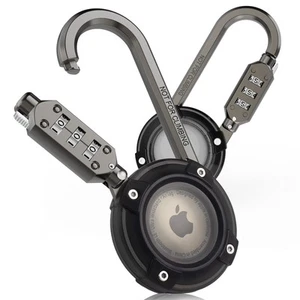 Airtag Holder with 3-Digit Combination Lock, Protective Airtag Case with Meta... - Picture 1 of 7