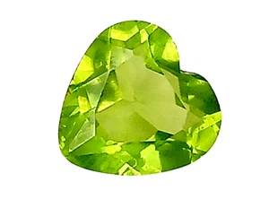 1.685ct Green natural peridot Heart shape cut loose gemstones see video - Picture 1 of 3