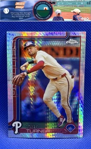 Trea Turner 2025 Topps Chrome Prism #208 Philadelphia Phillies - Picture 1 of 2