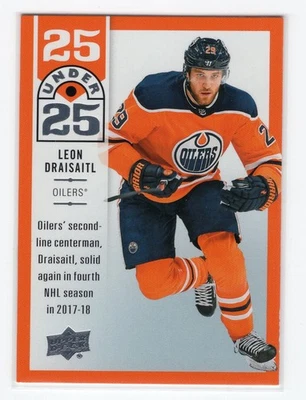 Leon Draisaitl 2018-19 Upper Deck Series 1 Hockey 25 under 25 #U25-7 - Image 1 of 2