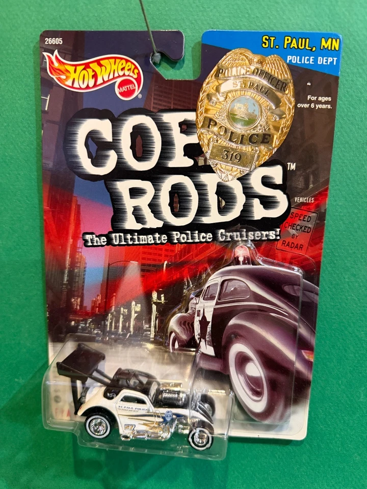 Varillas de policía Hot Wheels Fiat 500C St. Paul, MN 1/64 diecast sin usar, en caja BX63 Foto 1 de 1