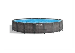 Intex Greywood Prism-Frame Rund Aufstellpool 549x122 cm - Grau (26744) - Bild 1 von 3