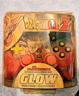 Dragon Ball Z DBZ Super Saiyan Goku Glow Controller Playstation 2 PS2 NUBYTECH - Image 1 of 2