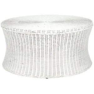 SAFAVIEH Ruxton White Accent Ottoman - Picture 1 of 9
