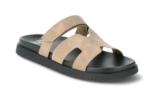 NIB Madden NYC Women's Footbed Sandals Slip-On Medium Width Brown Size 9.5 - Picture 1 of 6