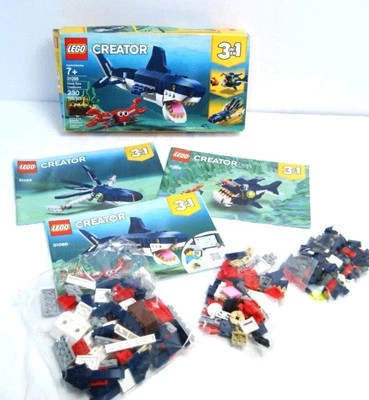 LEGO 31088 Shark Monster Fish Squid CREATOR Set 3 in 1 SEALED BAGS all Manuals - Image 1 of 4