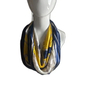 Silk Square Scarf 26 x 26 w Anchor and Boat Rope Sailor Themed Multicolored - Foto 1 di 6