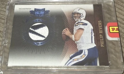 Philip Rivers 2010 Plates & Patches Prime Jersey Reebok Logo Patch Card #'d 1/5 - Image 1 of 2