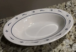 Longaberger Woven Traditions Classic Blue Oval Gemüse Servierschale Schale - Bild 1 von 3