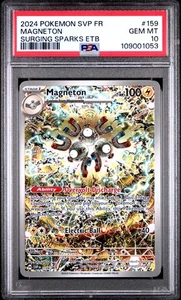2024 Pokemon French SVP Black Star Promo Magneton PSA 10 #159 En Mislabeled - Picture 1 of 2