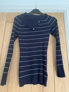 Coast Asymmetric Collar Jumper With Gold Buttons - Picture 1 of 2
