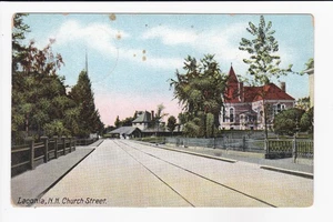 Church Street In Laconia New Hampshire Divided Back Postcard - Picture 1 of 2