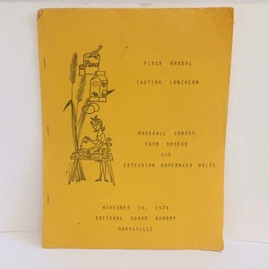 1974 Degustazione Pranzo Ricetta Cookbook Guardia Nazionale Armory Marysville Kansas KS - Foto 1 di 8
