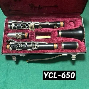 YAMAHA YCL-650 Clarinet with Hard Case Cover Mouthpiece Used Japan - Picture 1 of 12