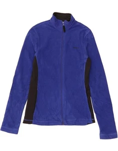 REEBOK Womens Fleece Jacket UK 6 XS Blue Colourblock Polyester CC03 - Picture 1 of 3