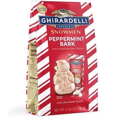 Ghirardelli Peppermint кора снеговиков, 5,7 унций сумка - Изображение 1 из 4