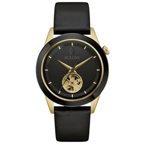 Bulova Apollo schwarzes Zifferblatt Herrenuhr - 98A327 - Bild 1 von 1