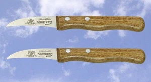 Fuchs Schälmesser 2 Stück Klinge Gussstahl nicht rostfrei Griff Buchenholz Neu - Bild 1 von 1