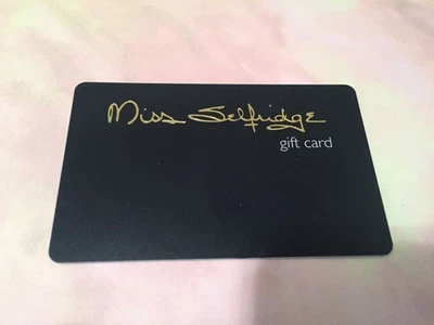Tarjeta de regalo coleccionable Miss Selfridge (Reino Unido) dorada sobre negra (0 $) Foto 1 de 2