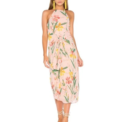 NEW Privacy Please x REVOLVE Lehunt Dress Pink Floral Halter Midi Dress XL - Image 1 of 4