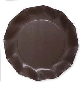 10 Piatti MARRONE in carta monouso Ø21cm - addobbo decoro tavola - Foto 1 di 1