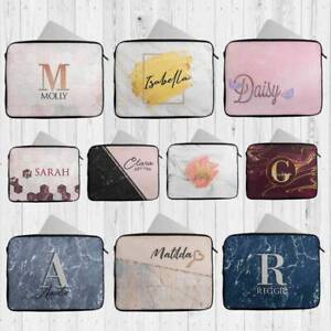 Personalised Laptop Case Any Name Marble Design  Sleeve Tablet Bag 74