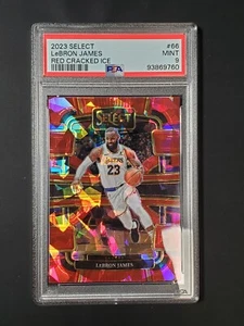 2023-24 Panini Select Red Cracked Ice #66 Lebron James PSA 9 - Foto 1 di 2