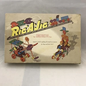 Vintage Rig A Jig Deluxe #100 Construction Kit Toy Set With Manual - Picture 1 of 5