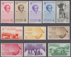 ITALY REGNO 1935 BELLINI Mi.: 532-542 Sas.: 388-393+A90-A94 -**MNH** 875,- EUR - Picture 1 of 2