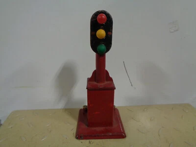 VINTAGE MARX ALL METAL #404 0 SCALE 3 LIGHT BLOCK SIGNAL TESTED WORKS WELL - Image 1 of 4