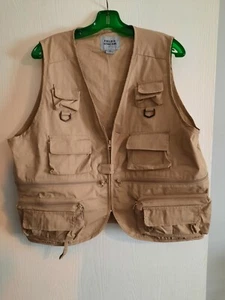 Men’s Field & Stream Khaki Fly Fishing Vest Size XL - Picture 1 of 7
