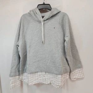 Felpa con cappuccio Tommy Hilfiger taglia XL grigia pullover logo nuova con etichetta - Foto 1 di 7