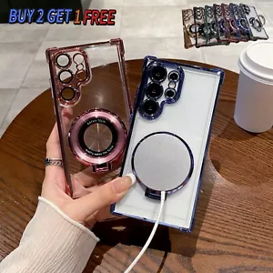 For Samsung Galaxy S25 Ultra S24 FE S23 Magnetic TPU Case Mag Safe Clear Cover - Picture 1 of 16