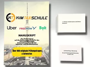 Unternehmerschein Taxi Mietwagen Lehrmaterial für die IHK Fachkundeprüfung 2025 - Bild 1 von 10